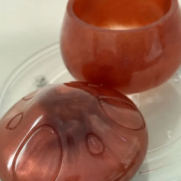 Bronze-red Resin Mushroom Jar - Picture 3 of 5